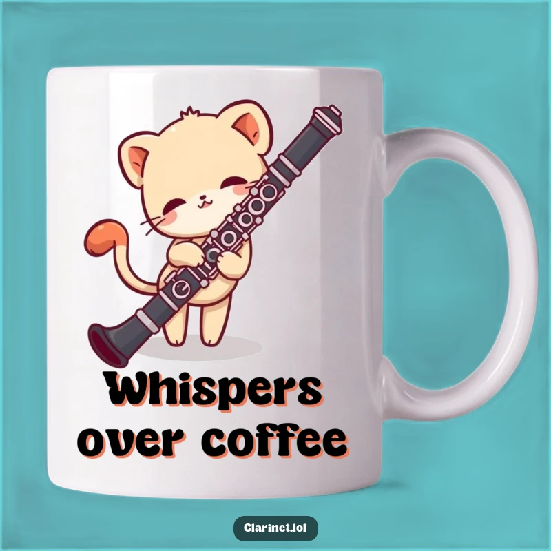 Funny Shy Creature Clarinet Mug: A Cute Gift for Curious Musicians