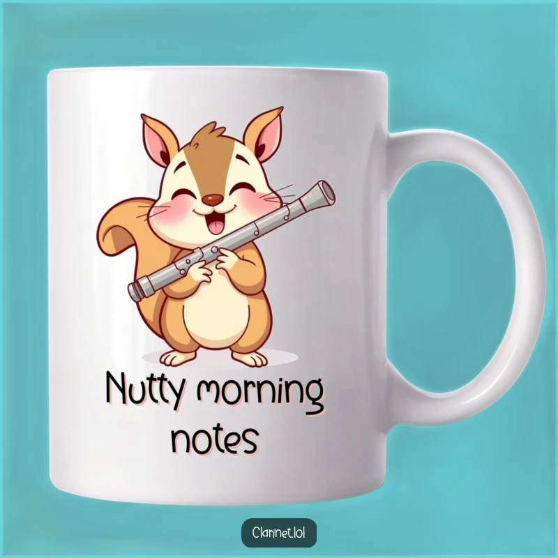 Funny Squirrel Clarinet Player Mug: A Hilarious Gift for Wind Instrument Lovers!