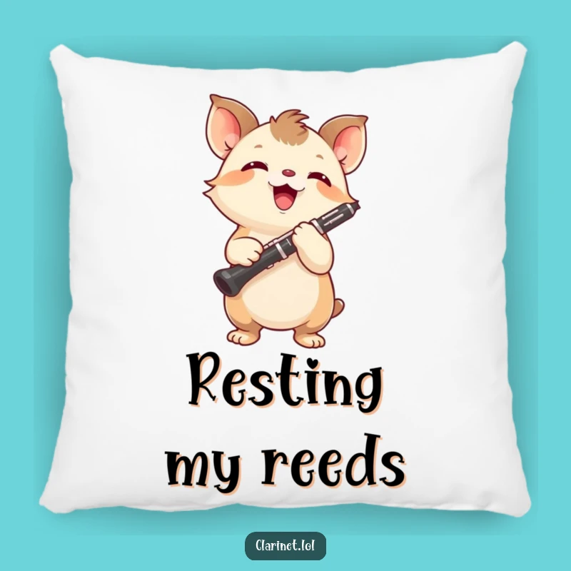 Funny Energetic Creature Clarinet Pillow: Comfort Meets Musical Drive