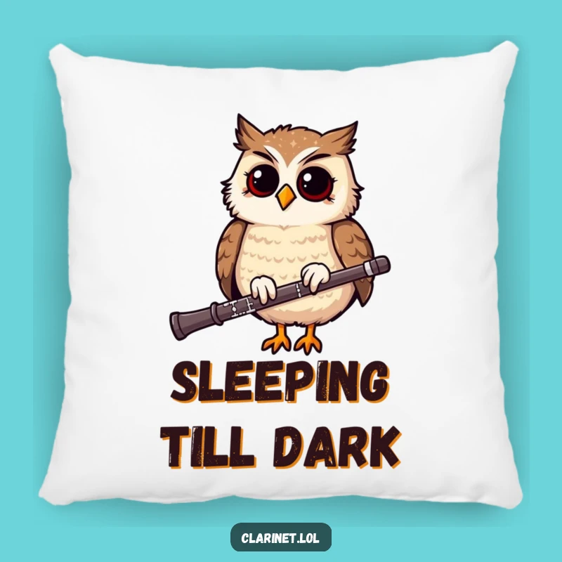 Owl Clarinet Pillow: Musical Comfort with Funny Charm!