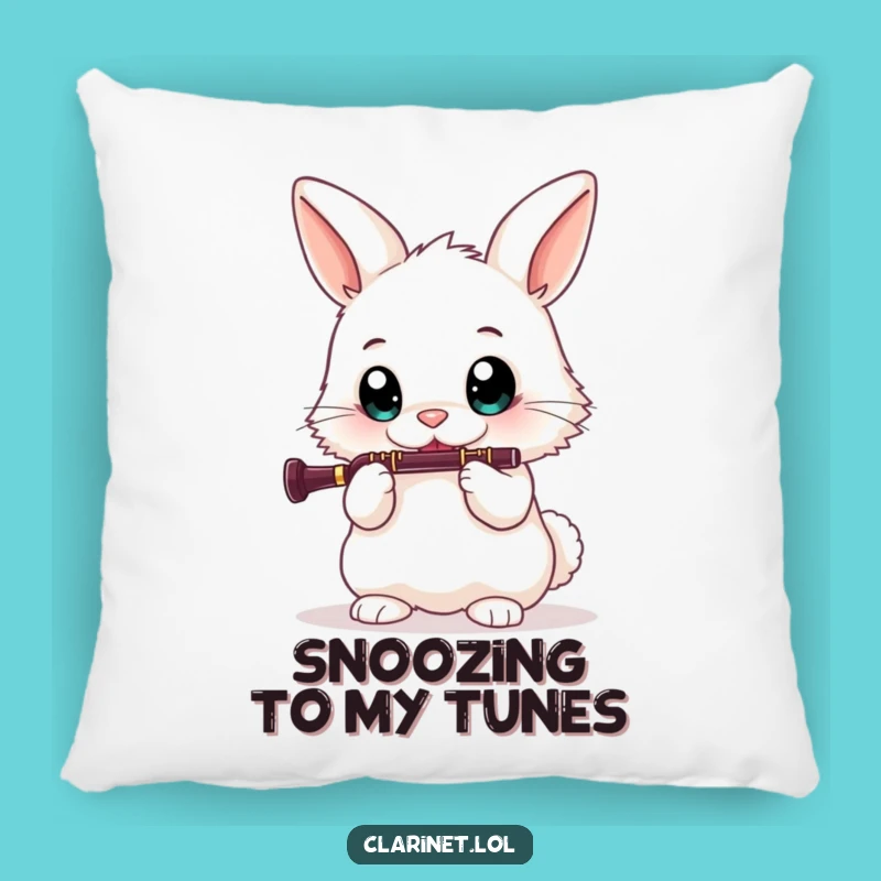 Bunny Clarinet Pillow: Funny Musical Comfort for Your Home!