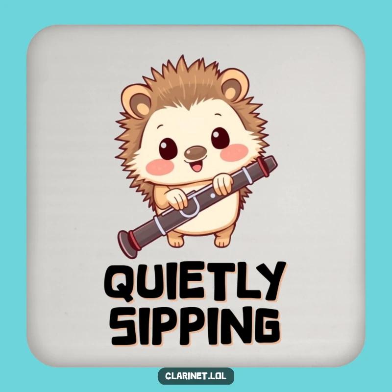 Hedgehog Clarinet Coasters: Funny Protection with Musical Delight!