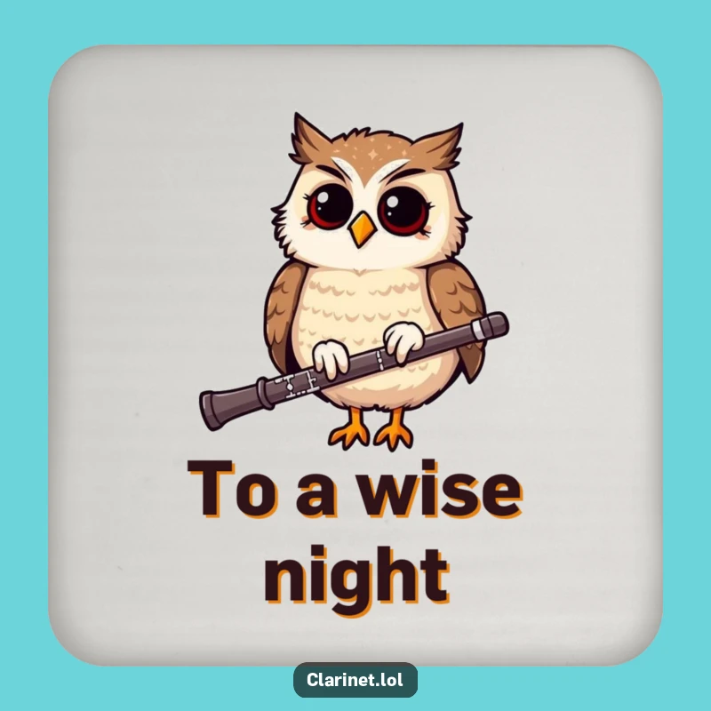 Owl Clarinet Coasters: Funny Protection for Your Surfaces!