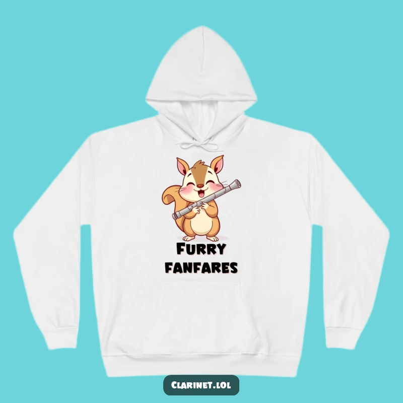Funny Squirrel Clarinet Hoodie: Stay Warm with Musical Joy!