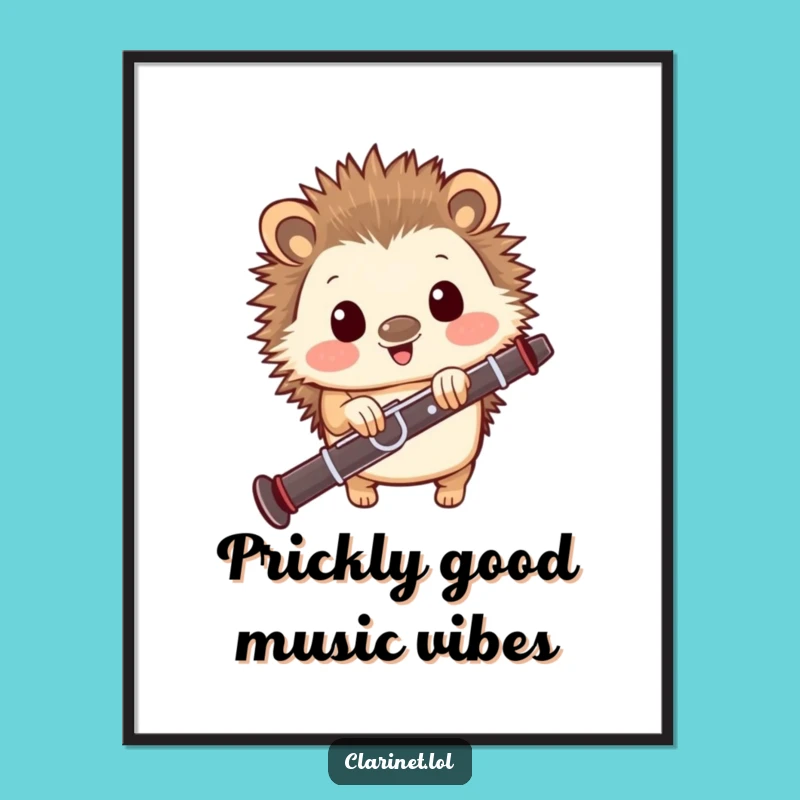 Free Printable Hedgehog Clarinet Wall Art - Delightful Downloadable Decor for Any Room