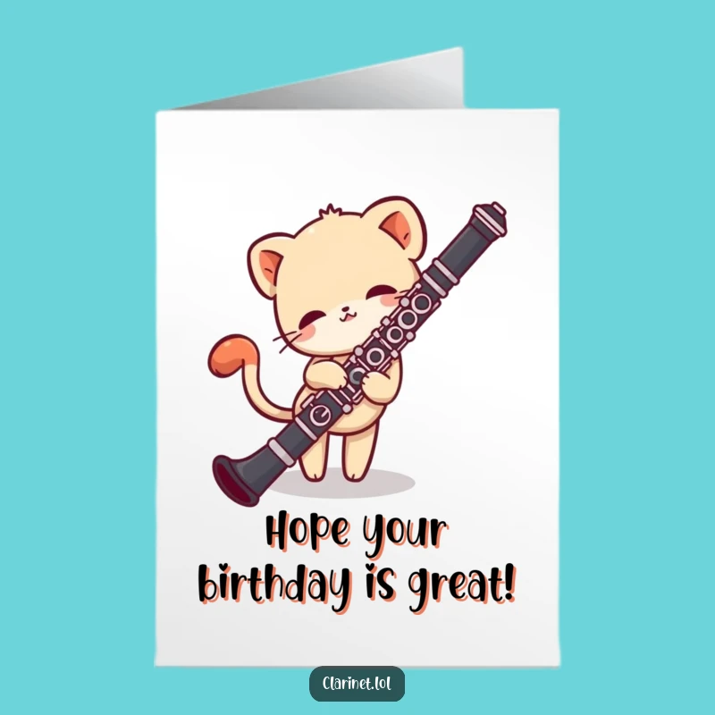 Shy Musician Free Printable Birthday Card: Curious Creature Sending Warm Wishes