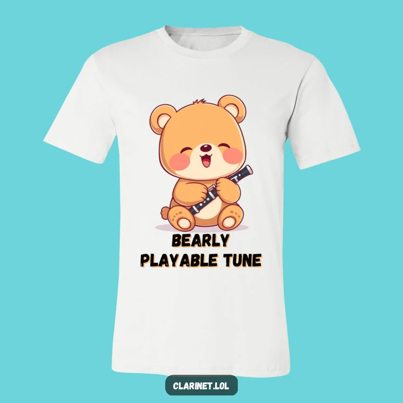 Funny Bear Cub Clarinet T-Shirt: Hilarious Graphic Tee for a Joyful Look