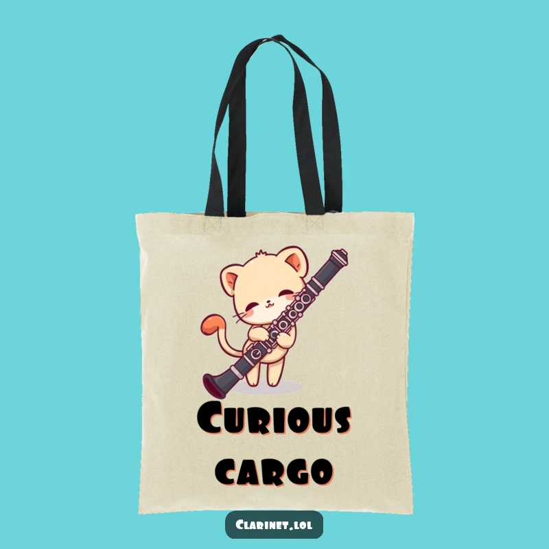 Funny Shy Creature Clarinet Tote Bag: Carry Your Curiosity in Style