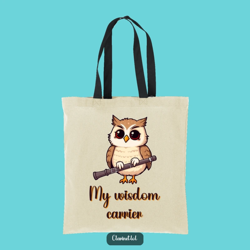 Owl Clarinet Tote Bag: Carry Your Music with Funny Style!